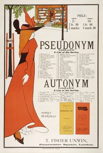 T. Fisher Urwin tarafından yayınlanan 'The Pseudonym and Autonym Libraries' posteri, 1894 (ayrıca bkz. 61992)